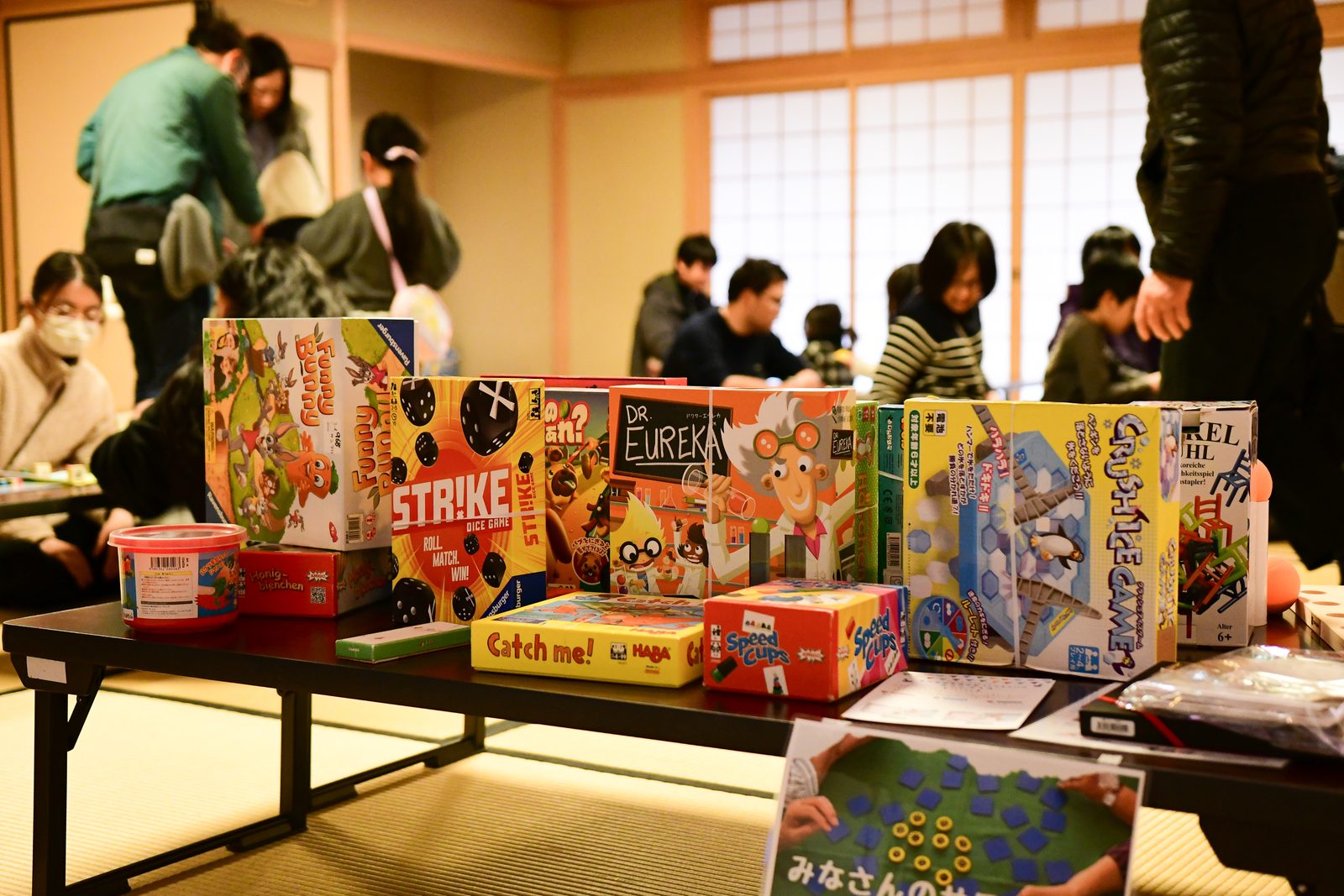 ボードゲーム体験コーナーの様子